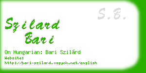 szilard bari business card