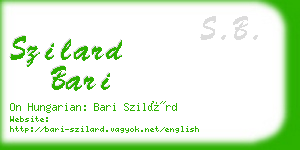 szilard bari business card